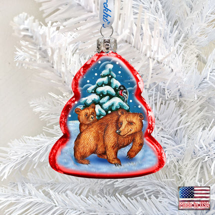 Grizzly Mercury Glass Ornament by G. DeBrekht - Wildlife Holiday Decor - 771021-1