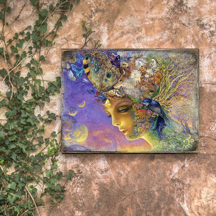Eternal Love Fantasy Wooden Wall Art by Josephine Wall - Fantasy Decor - 852115-JW-2
