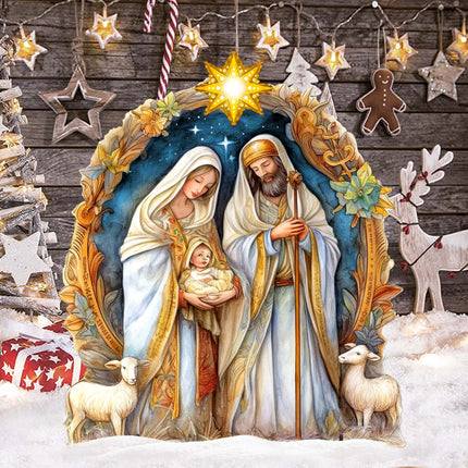 Nostalgic Nativity Scene Outdoor Decor by G. Debrekht - Nativity Holiday Decor - 8611074F-0