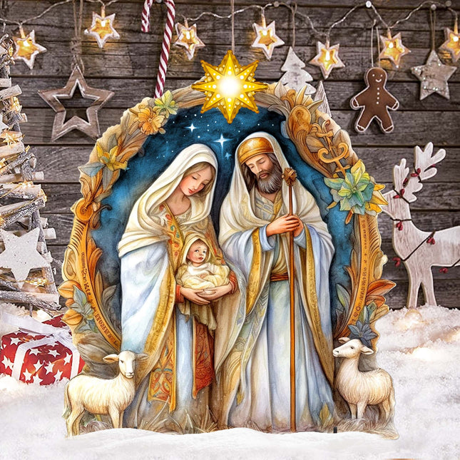 Nostalgic Nativity Scene Outdoor Decor by G. Debrekht - Nativity Holiday Decor - 8611074F-0
