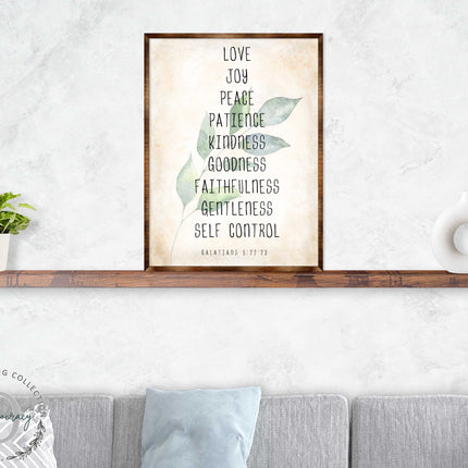 Love Joy Peace - Fruit of the Spirit - Verse Wall Decor - Contemporary Decor - Wooden Script Wall Art - 310332-4