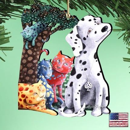 The World We Weave Wooden Ornaments by Laura Seeley - Pets Dog and Cats Decor - 8511013-LS-1