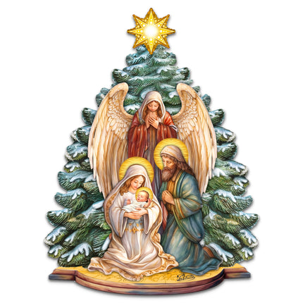 Holy Family Nativity Holiday Door Decor  by G. Debrekht - Christmas Decor - 8611042H-4
