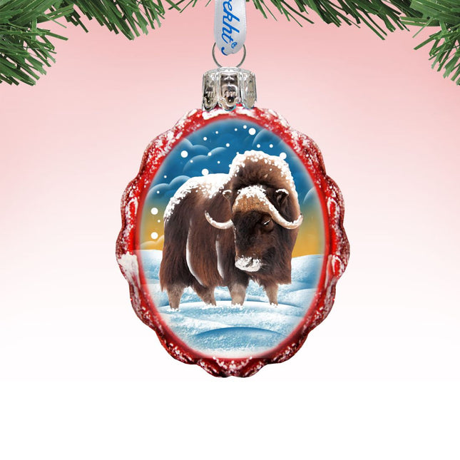 Buffalo Mercury Glass Ornament by G. DeBrekht - Wildlife Holiday Decor - 771054-0