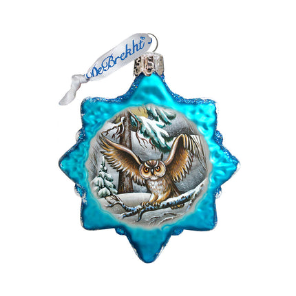 Owl Mercury Glass Ornament by G. DeBrekht - Wildlife Holiday Decor - 771046-4