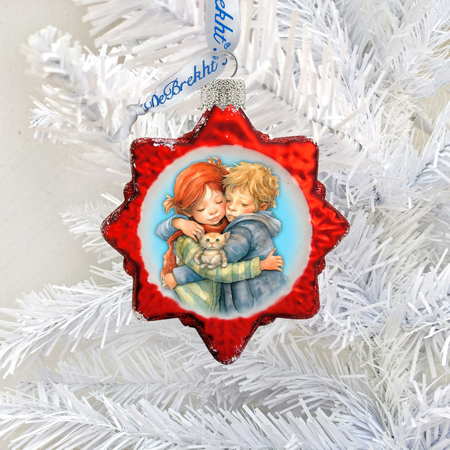 Brother and Sister Mercury Glass Ornaments by G. Debrekht - Christmas Decor - 776011-0
