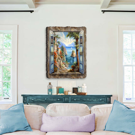 Mediterranean View Wall Art by G. DeBrekht Coastal Decor - 8492101W-3