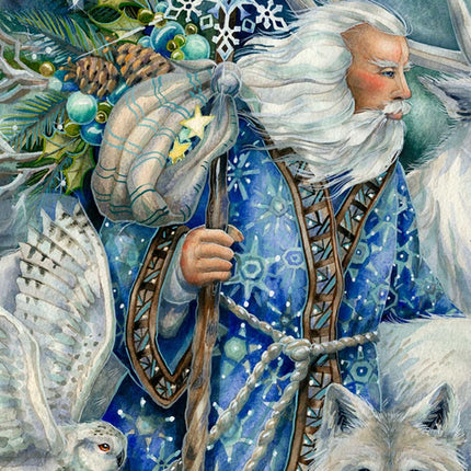 Cool Winds Father Winter Animals Wall Art by J. Bergsma - Wildlife Holiday Decor - 8591862W-JB-2