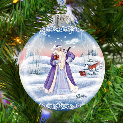 Wilderness Friends Ball Glass Ornament by G. DeBrekht - Wildlife Holiday Decor - 73316-2