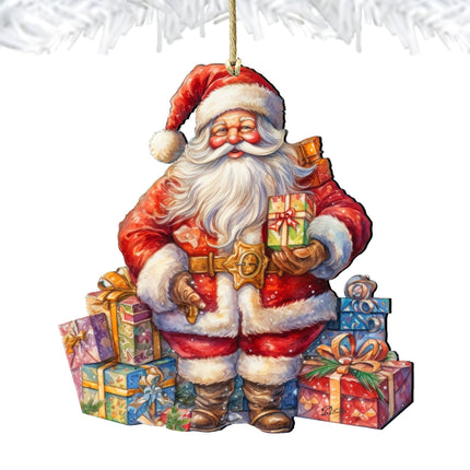 The Joy of Giving Wooden Ornaments by G. Debrekht Christmas Santa Snowman Decor - 8611081-3