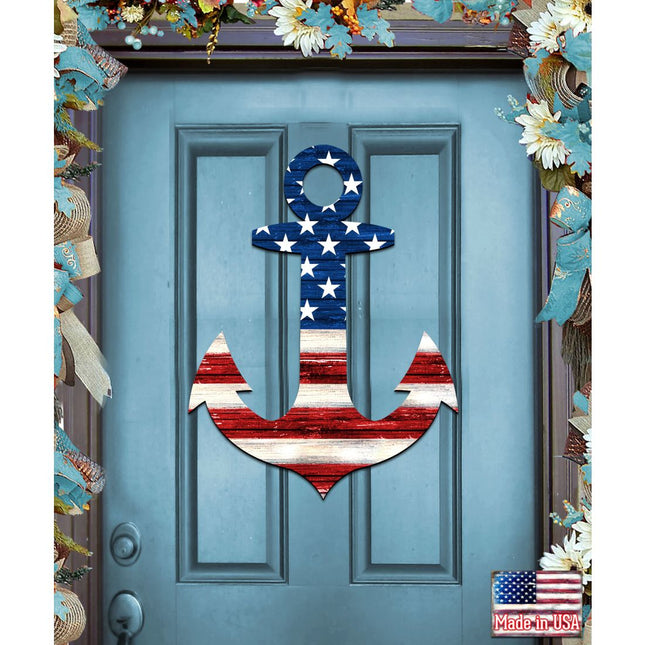 American Anchor Holiday Door Decor by G. DeBrekht - American Christmas Decor - 8198913H-0