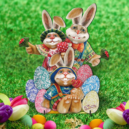 Drucker Easter Family Easter Yard Sign  by G. DeBrekht - Easter Spring Decor - 8154420-2F-2
