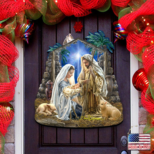 Glory to God Nativity Door Decor by D. Gelsinger - Nativity Holiday Decor - 8461010H-1722-0