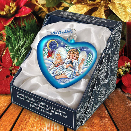 Girl Angel Glass Ornament by G. DeBrekht - Christmas Decor - 753-011-3