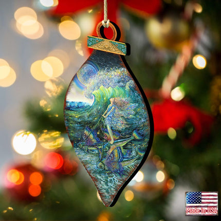 Surfers Dream Wooden Ornaments by Josephine Wall - Coastal Sea-Life Decor - 845622-JW-2