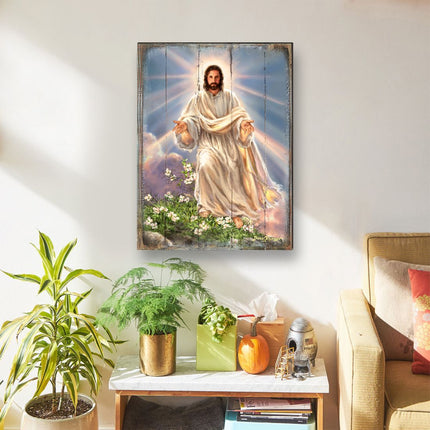 Jesus Resurrection Wooden Wall Art by D. Gelsinger - Easter Spring Decor - 95669B-DG-4