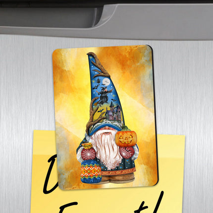 Spooky Halloween Gnome Refrigerator Wooden Magnets Set of 3-0