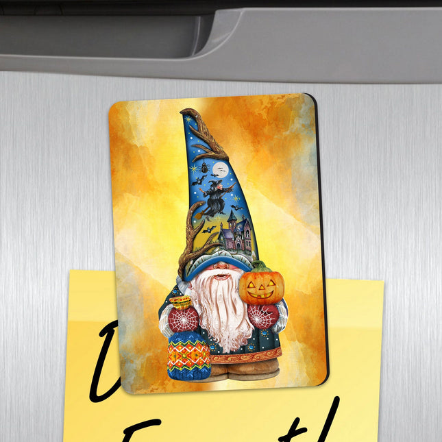 Spooky Halloween Gnome Refrigerator Wooden Magnets Set of 3-0