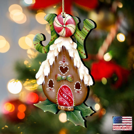 Joy Gingerbread House Wooden Ornaments by Jamie Mills-Price - Christmas Decor - 8457507-2