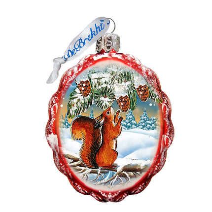 Squirrel Mercury Glass Ornament by G. DeBrekht - Wildlife Holiday Decor - 771027-4