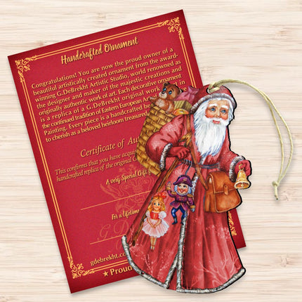 Saint Nick Christmas Wooden Ornaments by G. DeBrekht - Christmas Santa Snowman Decor - 8124120-3