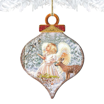 Sweet Christmas Blessings Wooden Ornaments by Gelsinger - Nativity Holiday Decor - 8031122-1703-4