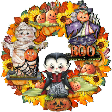 Halloween Holiday Door Wreath by G. DeBrekht - Thanksgiving Halloween Decor - 8185316H-4