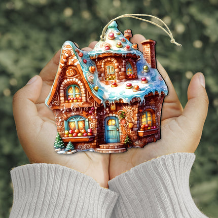 Gingerbread House Wooden Ornaments by G. Debrekht - Christmas Decor - 8100191-2-2