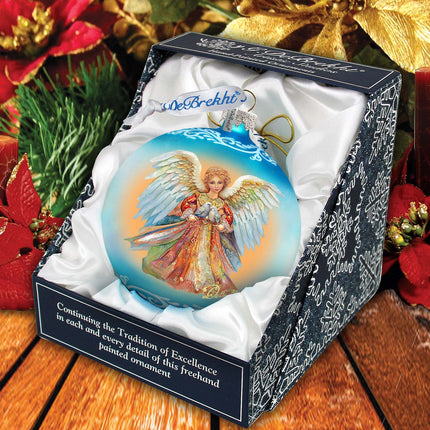 Angel Ball Glass Ornament by G. Debrekht - Nativity Holiday Decor - 73385-3