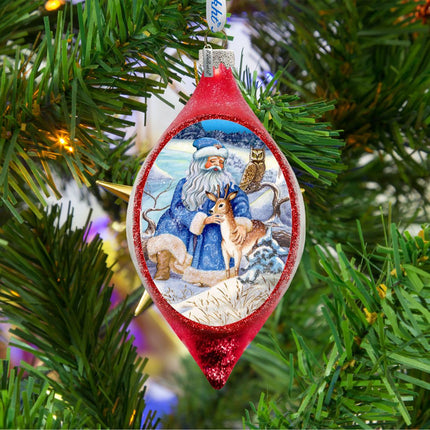 Merry Christmas Drop Glass Ornament by G. DeBrekht - Christmas Decor - 757-034-2
