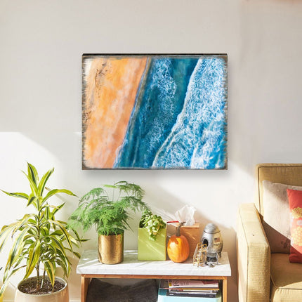 Ocean Shore Art Wooden Wall Art by Nature Wonders - Nature Wildlife Decor  - 95399B-2