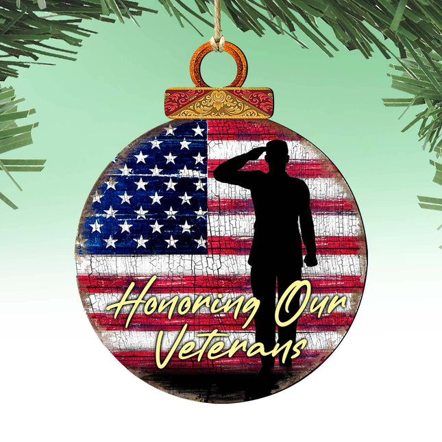 Veterans Honor Ball Wooden Ornaments by G. DeBrekht - International Decor - 8187103-0