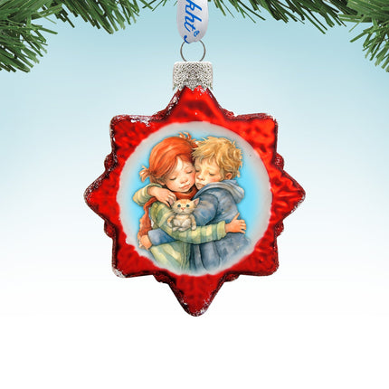 Brother and Sister Mercury Glass Ornaments by G. Debrekht - Christmas Decor - 776011-1