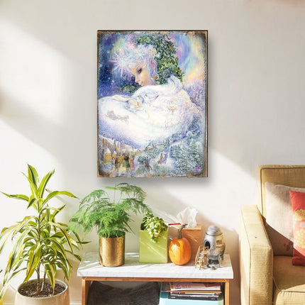 Snow Queen Fantasy Wooden Wall Art by Josephine Wall - Fantasy Decor - 852143-JW-3
