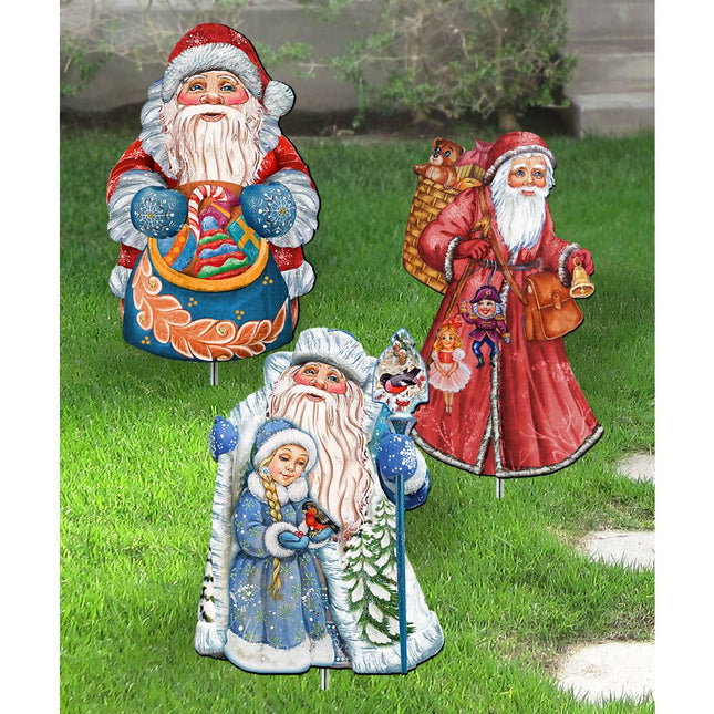 Christmas Outdoor Walkway Outdoor Garden Decor Set of 3 by G. DeBrekht - Christmas Decor - 8120124MS3-0