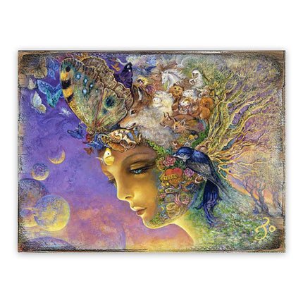 Eternal Love Fantasy Wooden Wall Art by Josephine Wall - Fantasy Decor - 852115-JW-1