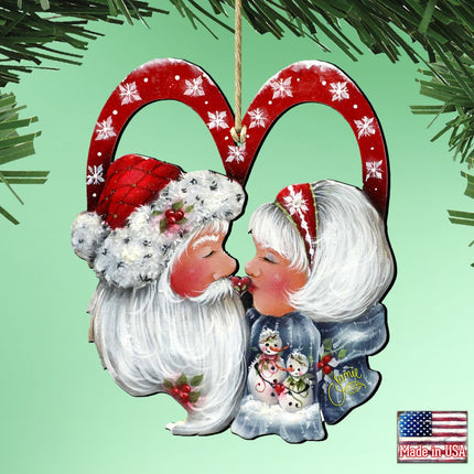 Merry Kissmas! Wooden Ornaments by Jamie Mills-Price - Christmas Decor - 8457514-1