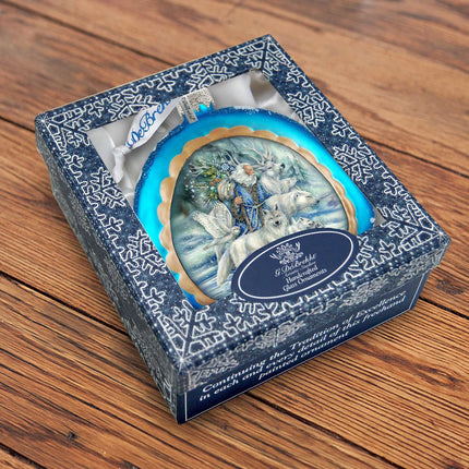 Cool Winds Father Winter Glass Ornament by J. Bergsma - Christmas Decor - 756-862-JB-3