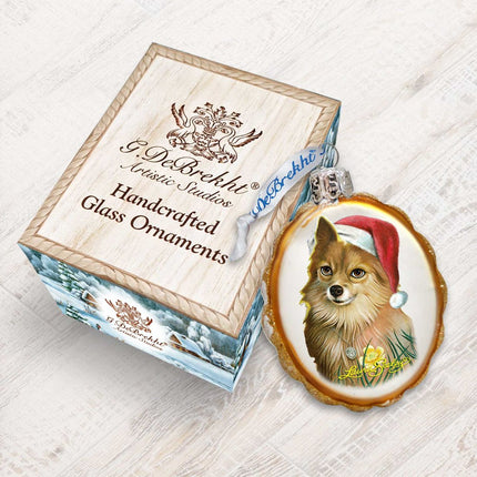 Ready When You Are Mercury Glass Ornament by Laura Seeley - Pets Dog and Cats Decor - 779217-LS-2