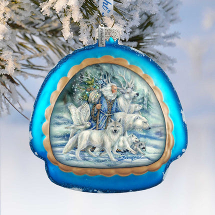 Cool Winds Father Winter Glass Ornament by J. Bergsma - Christmas Decor - 756-862-JB-1