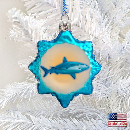 Shark Mercury Glass Ornament by G. DeBrekht - Coastal Holiday Decor - 776287-1
