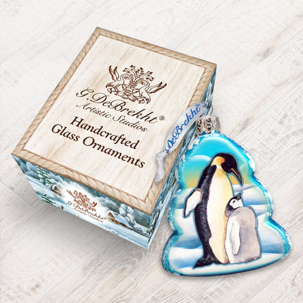 Penguin Family Mercury Glass Ornament by G. DeBrekht - Wildlife Holiday Decor - 771012-2