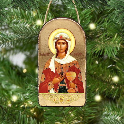 Saint Barbara Religious Orthodox Sacred Icon Ornament - Inspirational Icon Decor - 87038-2