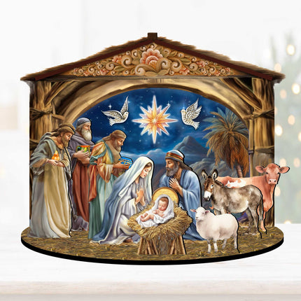 The Birth of Jesus Nativity Scene Decorative Village Set by G. Debrekht Nativity Holiday Decor - 852761-2