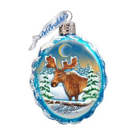 Moose Mercury Glass Ornament by G. DeBrekht - Wildlife Holiday Decor - 771025-4