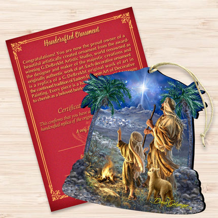 Shepherds Keeping Watch Wooden Ornaments by Gelsinger - Nativity Holiday Decor - 8161025-1838-2
