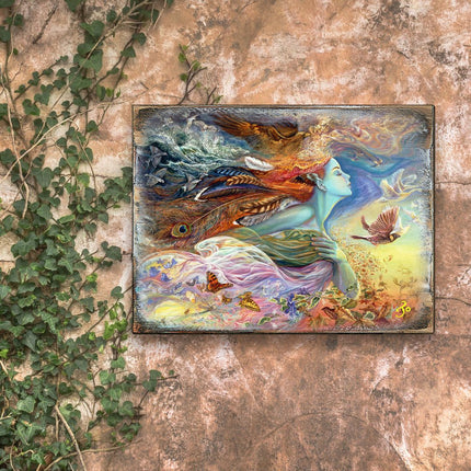 Spirit of Flight Fantasy Wooden Wall Art by Josephine Wall - Fantasy Decor - 852144-JW-2