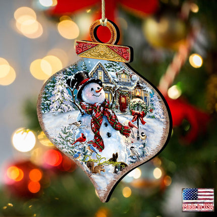 Old Fashioned Christmas Wooden Ornaments by Gelsinger - Christmas Santa Snowman Decor - 8031023-1563-2