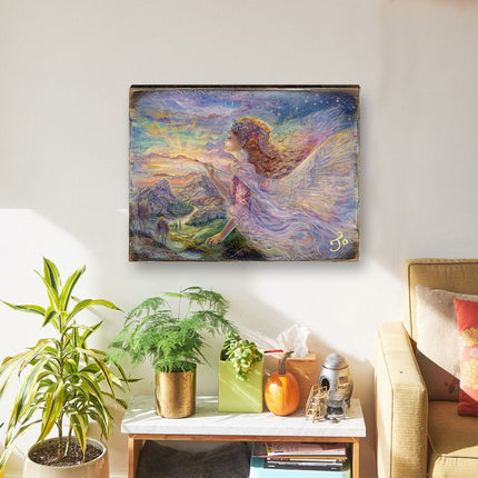 Aurora Fantasy Wooden Wall Art by Josephine Wall - Fantasy Decor - 852113B-JW-3