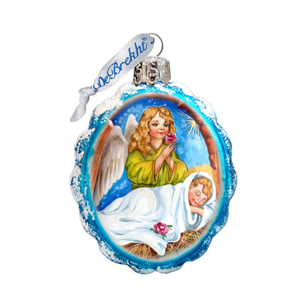 Watching Over You Angel Mercury Glass Ornament by G. DeBrekht - Nativity Holiday Decor - 773028-4